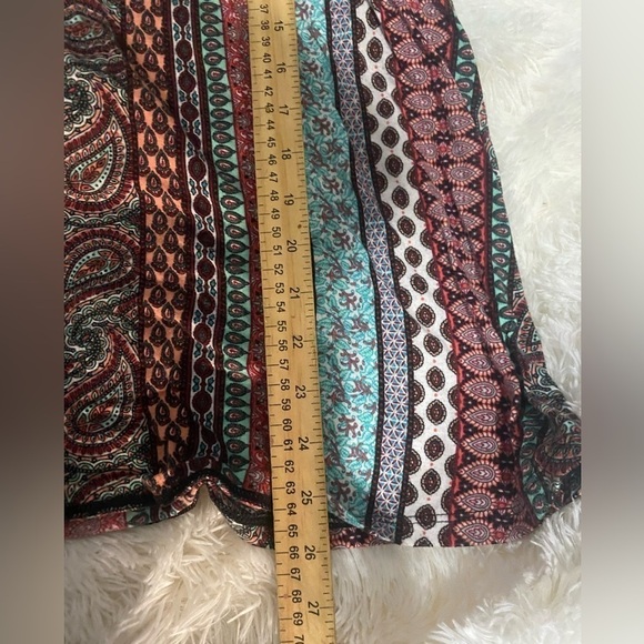 Bobbie Brooks plus size 3X tunic tshirt top multicolor stripes v-neck - Picture 6 of 7